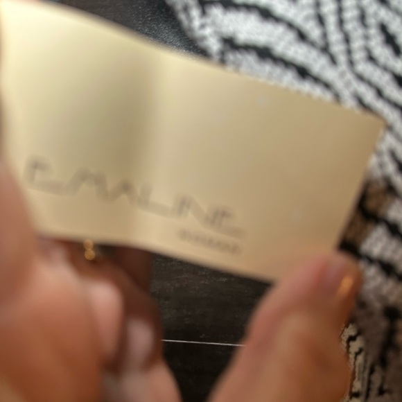 Emaline Black Lined Pencil Skirt Diamond Geometric Pattern Women's Size 22 W $58 - Picture 3 of 5